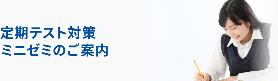 定期テスト対策ミニゼミのご案内
